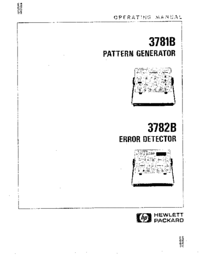 Agilent HP 3781B 252C 3782B Operating  Agilent HP 3781B_252C 3782B Operating.pdf