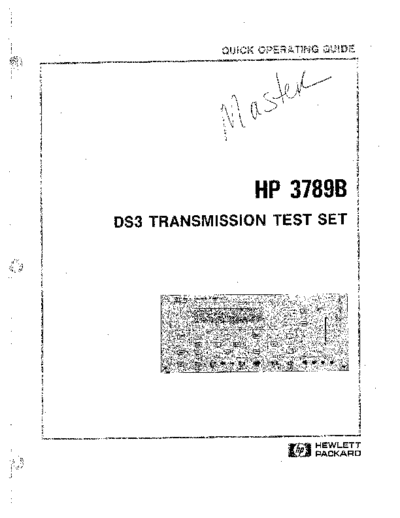 Agilent HP 3789B Quick Operating Guide  Agilent HP 3789B Quick Operating Guide.pdf