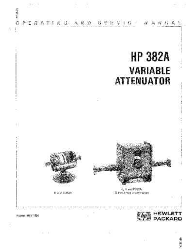 Agilent HP 382A Operating & Service  Agilent HP 382A Operating & Service.pdf