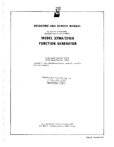 Agilent HP 3310A 252C B Operating & Service  Agilent HP 3310A_252C B Operating & Service.pdf