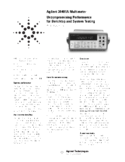 Agilent HP 34401A Product Overview  Agilent HP 34401A Product Overview.pdf