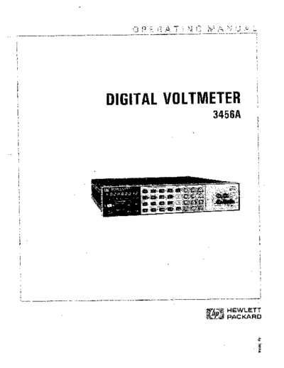 Agilent HP 3456A Operating  Agilent HP 3456A Operating.pdf