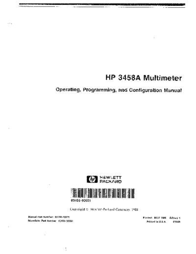 Agilent HP 3458A Operating 252C Programming & Configuration  Agilent HP 3458A Operating_252C Programming & Configuration.pdf