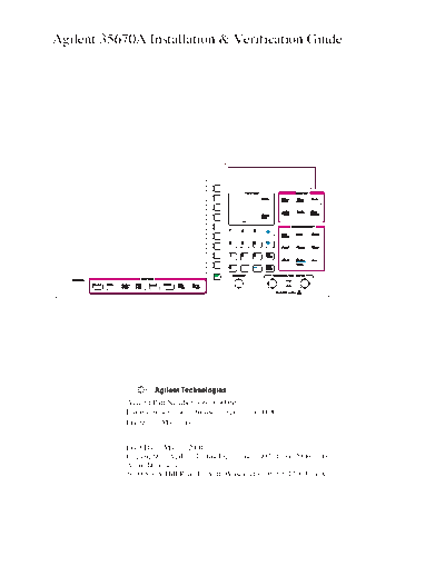 Agilent HP 35670A Installation & Verification Guide  Agilent HP 35670A Installation & Verification Guide.pdf