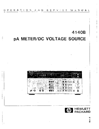 Agilent HP 4140B Operation & Service  Agilent HP 4140B Operation & Service.pdf