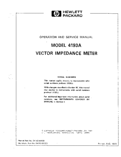 Agilent HP 4193A Operation Only  Agilent HP 4193A Operation Only.pdf