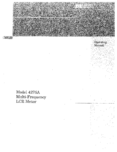 Agilent HP 4275A Operating  Agilent HP 4275A Operating.pdf