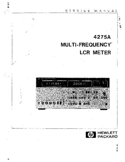 Agilent HP 4275A Service  Agilent HP 4275A Service.pdf