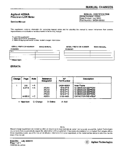 Agilent HP 4284A Service  Agilent HP 4284A Service.pdf