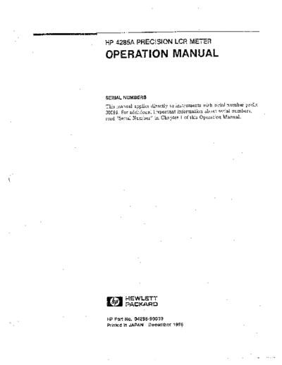 Agilent HP 4285A Operation  Agilent HP 4285A Operation.pdf