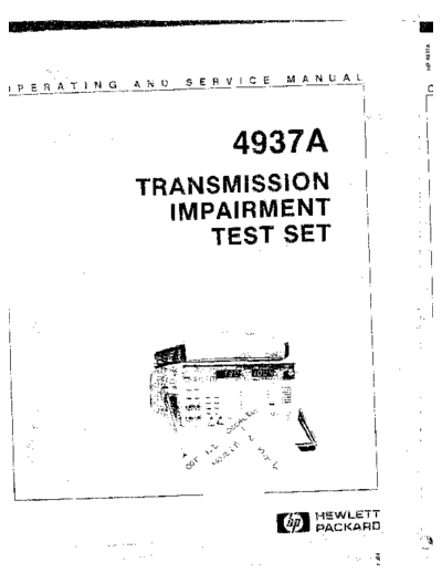 Agilent HP 4937A Operating & Service  Agilent HP 4937A Operating & Service.pdf