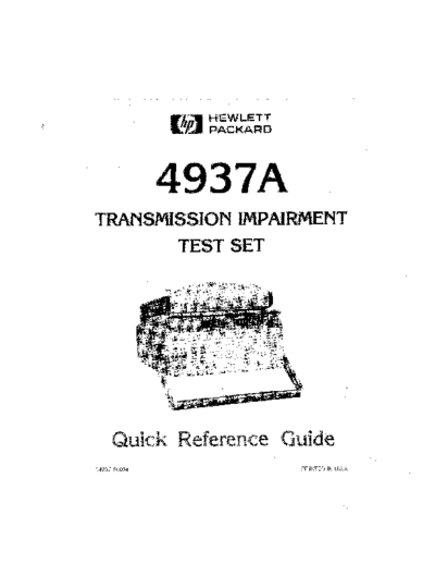 Agilent HP 4937A Quick Reference Guide  Agilent HP 4937A Quick Reference Guide.pdf