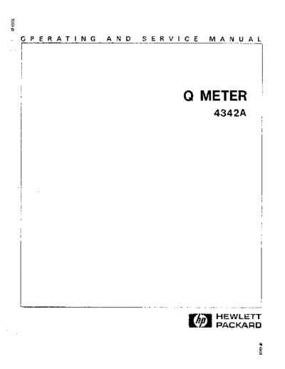 Agilent HP 4342A Operating & Service  Agilent HP 4342A Operating & Service.pdf