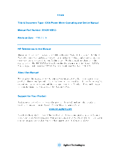 Agilent HP 436A Operation Only  Agilent HP 436A Operation Only.pdf