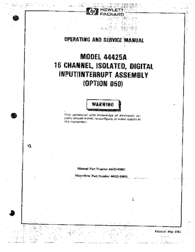 Agilent HP 44425A Operation only  Agilent HP 44425A Operation only.pdf