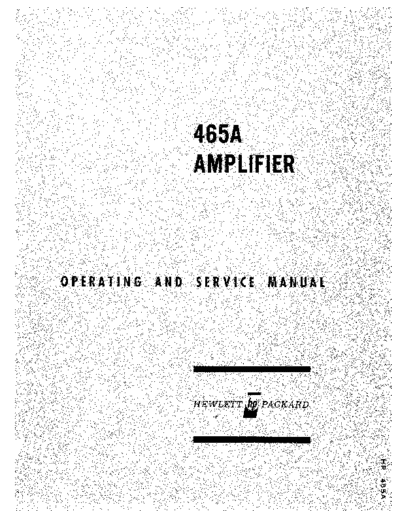 Agilent HP 465A Operating & Service  Agilent HP 465A Operating & Service.pdf