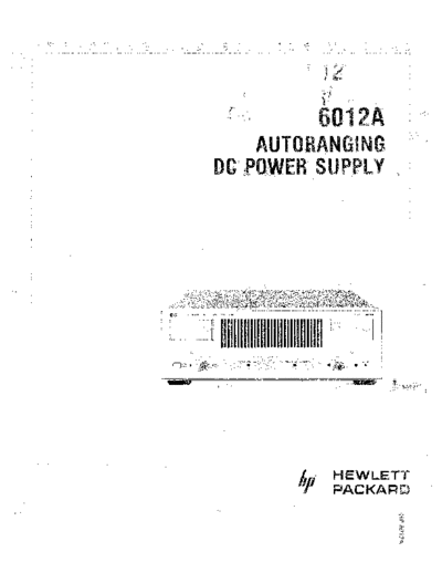 Agilent HP 6012A Operating  Agilent HP 6012A Operating.pdf