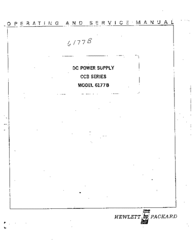 Agilent HP 6177B Operating & Service  Agilent HP 6177B Operating & Service.pdf