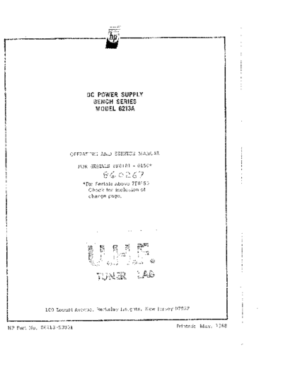 Agilent HP 6213A Operating and Service Manual  Agilent HP 6213A Operating and Service Manual.pdf