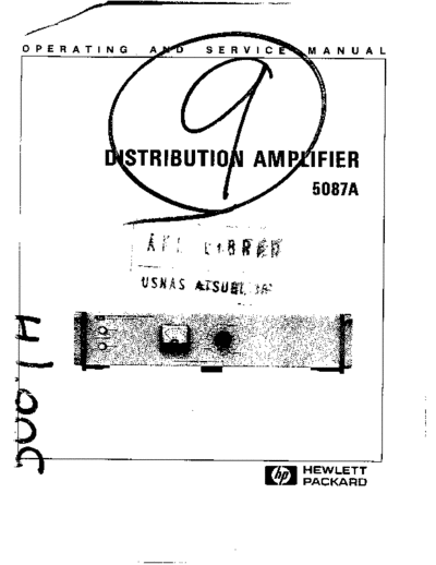 Agilent HP 5087A Operating  Agilent HP 5087A Operating.pdf