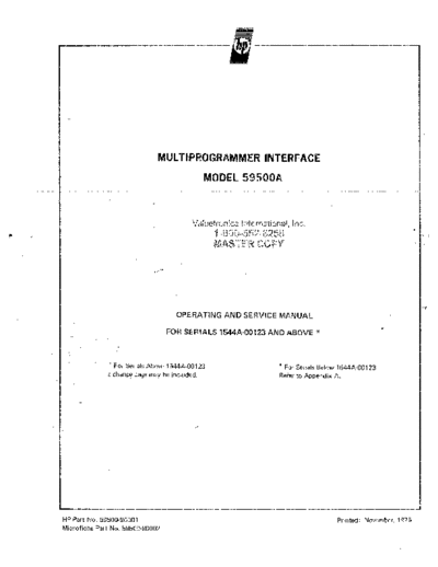 Agilent HP 59500A Operating & Service  Agilent HP 59500A Operating & Service.pdf