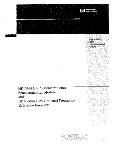 Agilent HP 58503A, 59551A Operating & Programming & Supplemental Note & Guide  Agilent HP 58503A, 59551A Operating & Programming & Supplemental Note & Guide.pdf