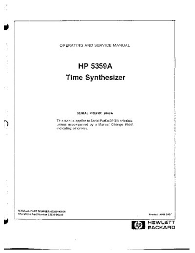 Agilent HP 5359A Operating & Service  Agilent HP 5359A Operating & Service.pdf