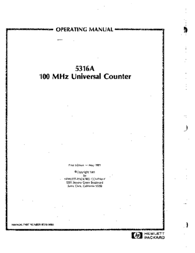 Agilent HP 5316A Operating  Agilent HP 5316A Operating.pdf