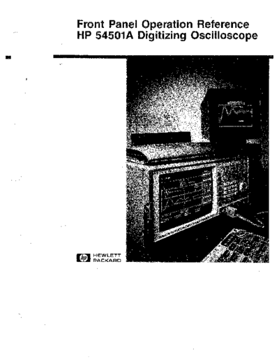 Agilent HP 54501A Front Panel Operation  Agilent HP 54501A Front Panel Operation.pdf