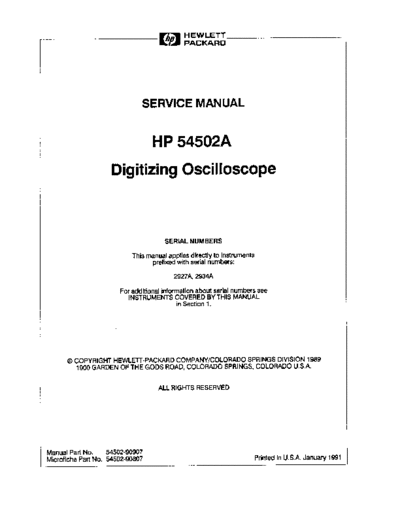 Agilent HP 54502A Service Manual  Agilent HP 54502A Service Manual.pdf