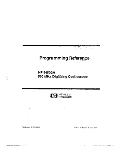 Agilent HP 54503A Programming  Agilent HP 54503A Programming.pdf