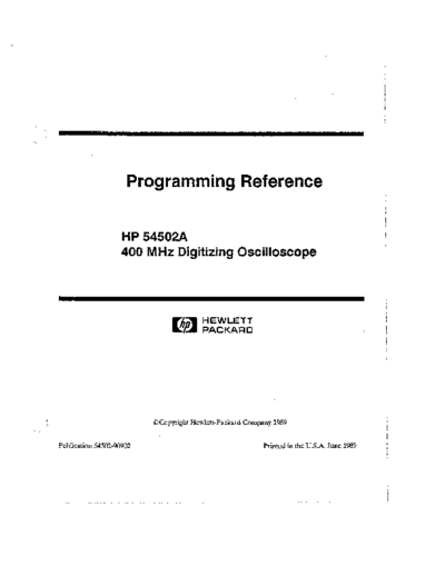 Agilent HP 54502A Programming  Agilent HP 54502A Programming.pdf