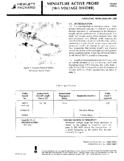 Agilent HP 54001A Operations note  Agilent HP 54001A Operations note.pdf