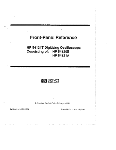 Agilent HP 54121T 252C 54120B 252C 54121A Front-Panel Reference  Agilent HP 54121T_252C 54120B_252C 54121A Front-Panel Reference.pdf
