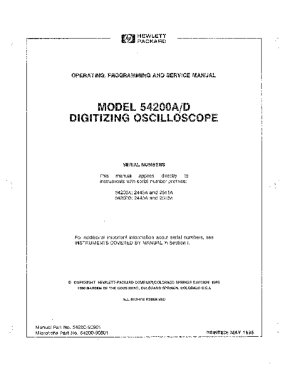 Agilent HP 54200A 252C D Operating 252C Programming & Service  Agilent HP 54200A_252C D Operating_252C Programming & Service.pdf