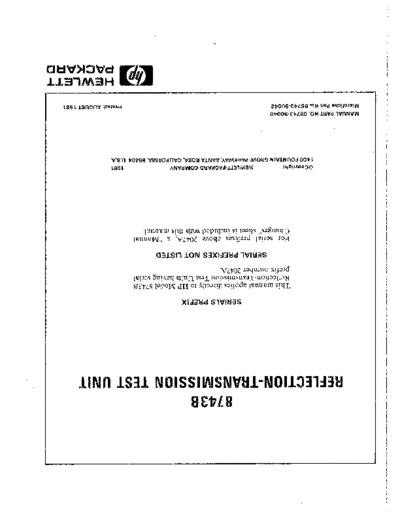 Agilent HP 8743B Operating & Service  Agilent HP 8743B Operating & Service.pdf