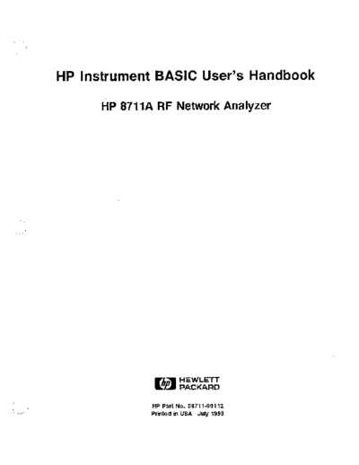 Agilent HP 8711A Instrument BASIC Users Handbook  Agilent HP 8711A Instrument BASIC Users Handbook.pdf