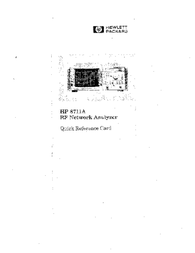 Agilent HP 8711A Quick Reference Card  Agilent HP 8711A Quick Reference Card.pdf