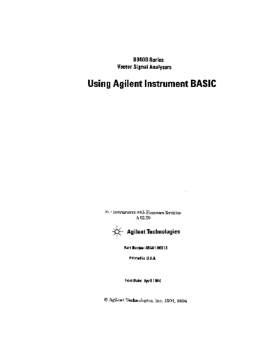 Agilent HP 89400 Series users manual  Agilent HP 89400 Series users manual.pdf