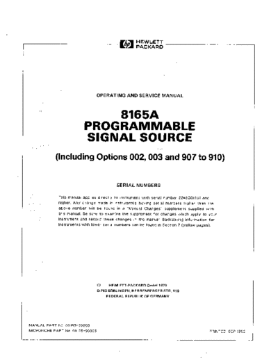 Agilent HP 8165A Service  Agilent HP 8165A Service.pdf