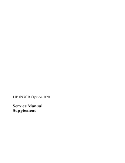 Agilent HP 8970B Opt. 020 Service  Agilent HP 8970B Opt. 020 Service.pdf