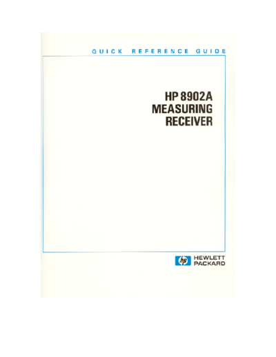 Agilent HP 8902A Quck Reference Guide  Agilent HP 8902A Quck Reference Guide.pdf