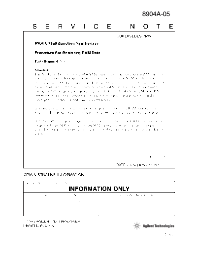 Agilent HP 8904A Service Notes 2  Agilent HP 8904A Service Notes 2.pdf