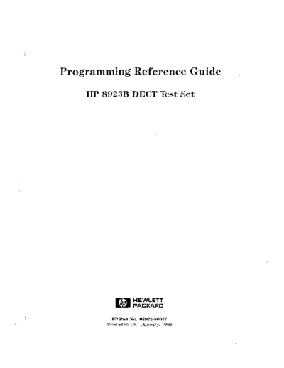 Agilent HP 8923B DECT Test Set Programming Reference  Agilent HP 8923B DECT Test Set Programming Reference.pdf