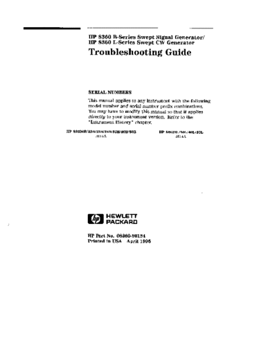 Agilent HP 8360B Troubleshooting Guide  Agilent HP 8360B Troubleshooting Guide.pdf