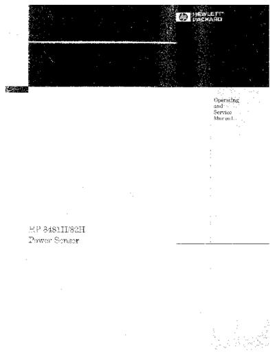 Agilent HP 8481H 252C 82H Operating & Service  Agilent HP 8481H_252C 82H Operating & Service.pdf