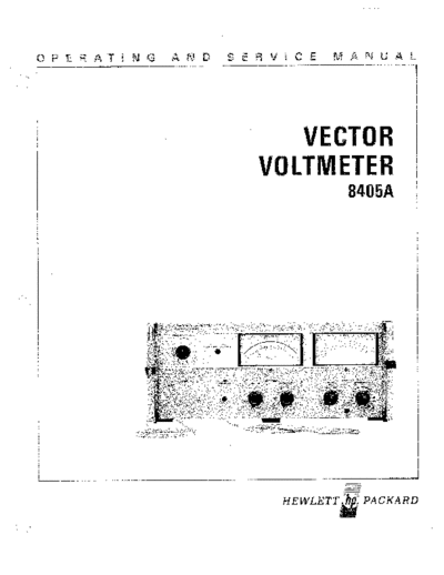 Agilent HP 8405A Operating & Service  Agilent HP 8405A Operating & Service.pdf