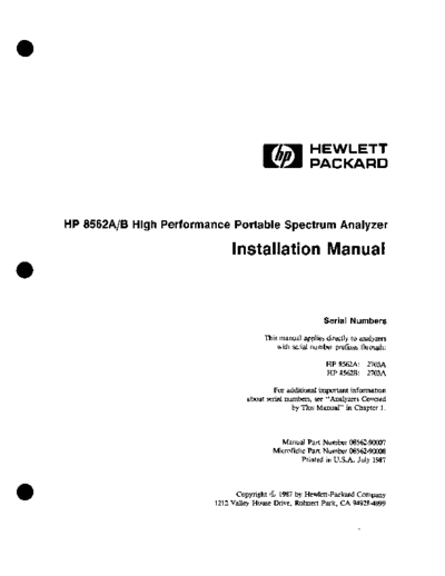 Agilent HP 8562A 252CB Installation  Agilent HP 8562A_252CB Installation.pdf