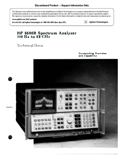 Agilent HP 8566B Data Sheet  Agilent HP 8566B Data Sheet.pdf