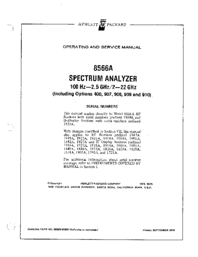 Agilent HP 8566A Operating & Service Vol. 1  Agilent HP 8566A Operating & Service Vol. 1.pdf